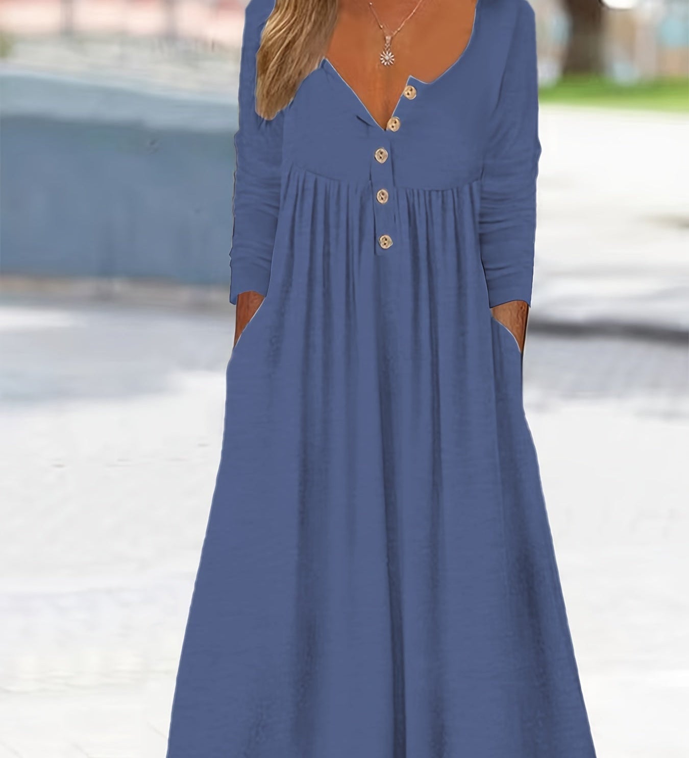 ZARA | MIDI DRESS WITH FRONT BUTTONS