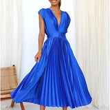Selina | Sleeveless Dress with Pleats and Zip