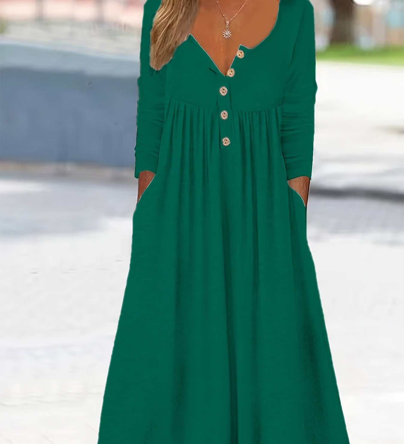 ZARA | MIDI DRESS WITH FRONT BUTTONS
