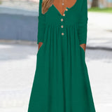 ZARA | MIDI DRESS WITH FRONT BUTTONS