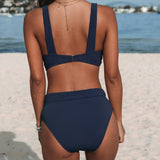 Claire | High-Waisted Solid Swimsuit