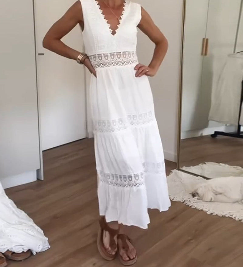 Circe - Lace Camisole Dress with V-Neck