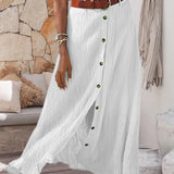 Syndy - Fluid Button Skirt