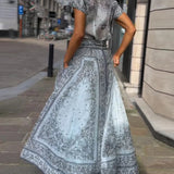Adele - Bohemian Printed Two-Piece Set