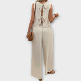 Valéria - Waistcoat with Petals and Trousers