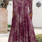 ELOWEN | CASUAL MIDI DRESS WITH LONG SLEEVES