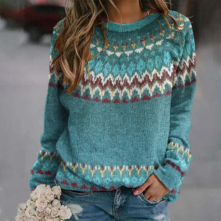 Regina | Retro Wave Pattern Jumper
