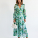 Camille | Maxi Floral Dress with Long Sleeves
