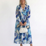 Camille | Maxi Floral Dress with Long Sleeves
