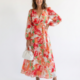 Camille | Maxi Floral Dress with Long Sleeves