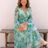 Camille | Maxi Floral Dress with Long Sleeves