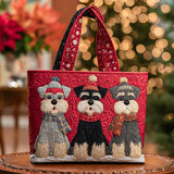 Schnauzer Kunsthandwerk - Trio von Schnauzern
