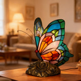 Lumière en verre faite main avec papillon