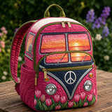 Boho Rucksack — Sonnenuntergang & Tulpen