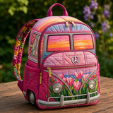 Boho Rucksack — Rosafarbener Sonnenuntergang