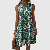 TASHA | MIDI FLUID DRESS WITH A FLARED CUT