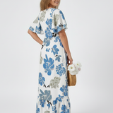 Nathalie | Maxi dress with short sleeves and round neckline