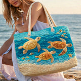 Handgefertigte Strandtasche | Goldene Tortuga Küste
