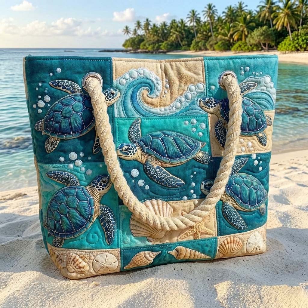 Handgefertigte Strandtasche | Turtle Bay