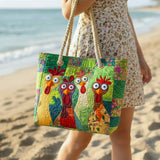 Handgefertigte Strandtasche | Funky Huhn
