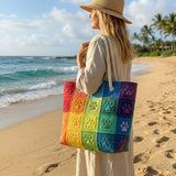 Handgefertigte Strandtasche | Fußabdruck-Patch