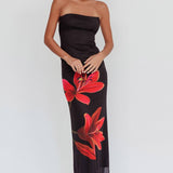 Svala | Strapless Floral Dress