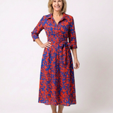 Claire | Midi dress with long sleeves and belt
