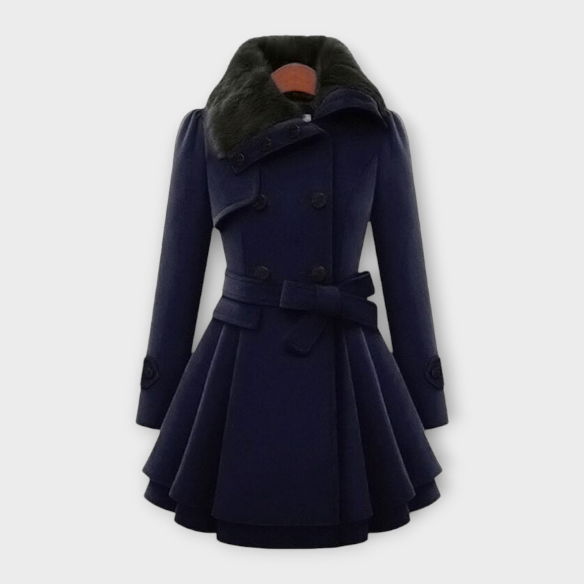 Ema - Elegant Coat with Fur