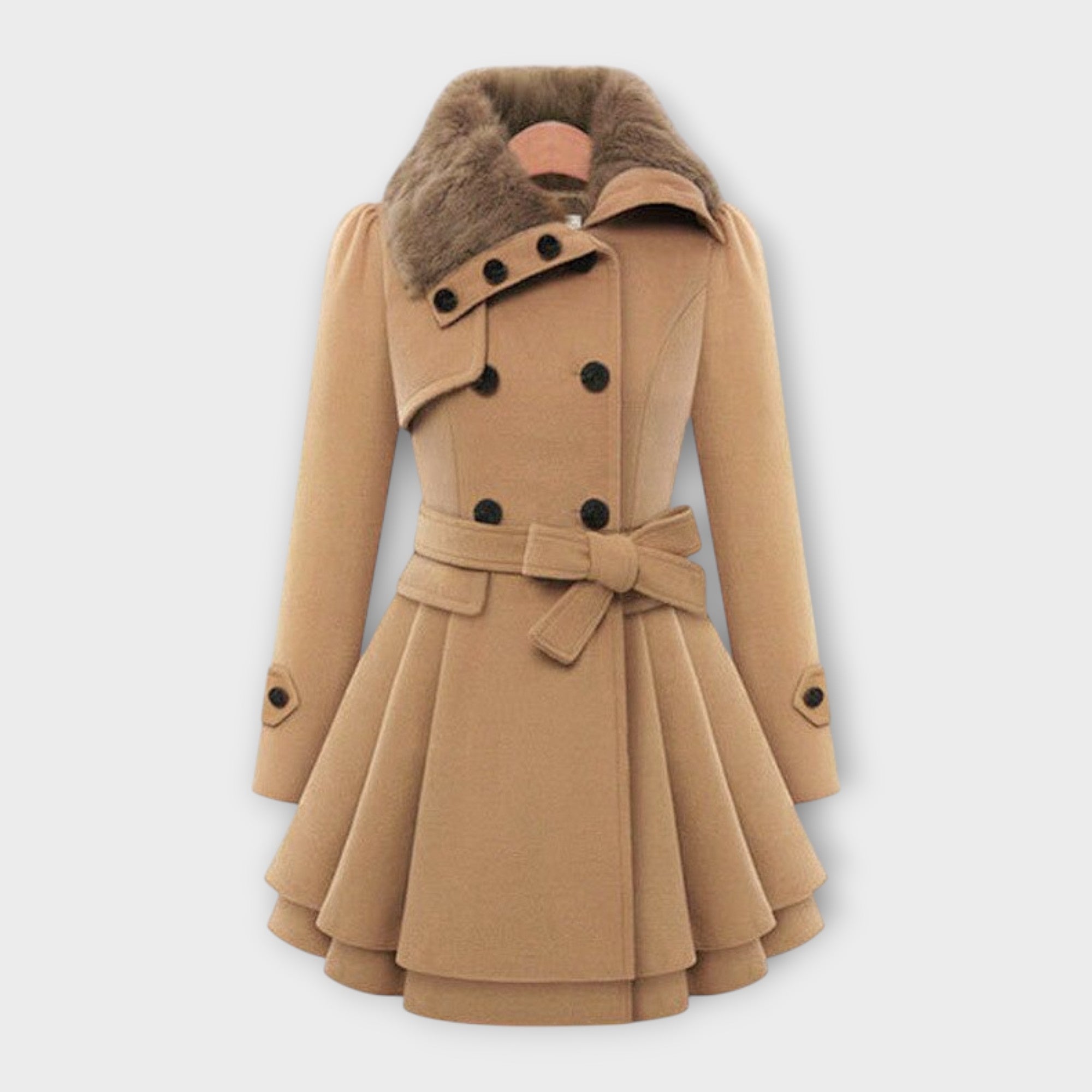 Ema - Elegant Coat with Fur
