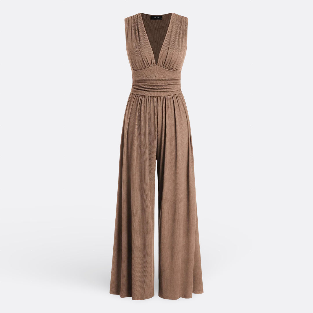 Leonor - Chic Sleeveless Jumpsuit with Wide Legs
