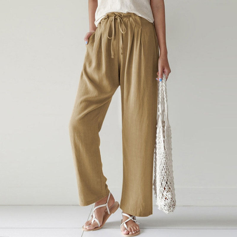 Vara - Relaxed Fit Trousers with Drawstring