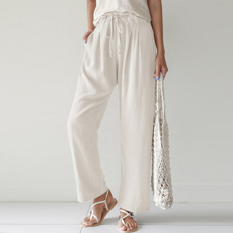 Vara - Relaxed Fit Trousers with Drawstring