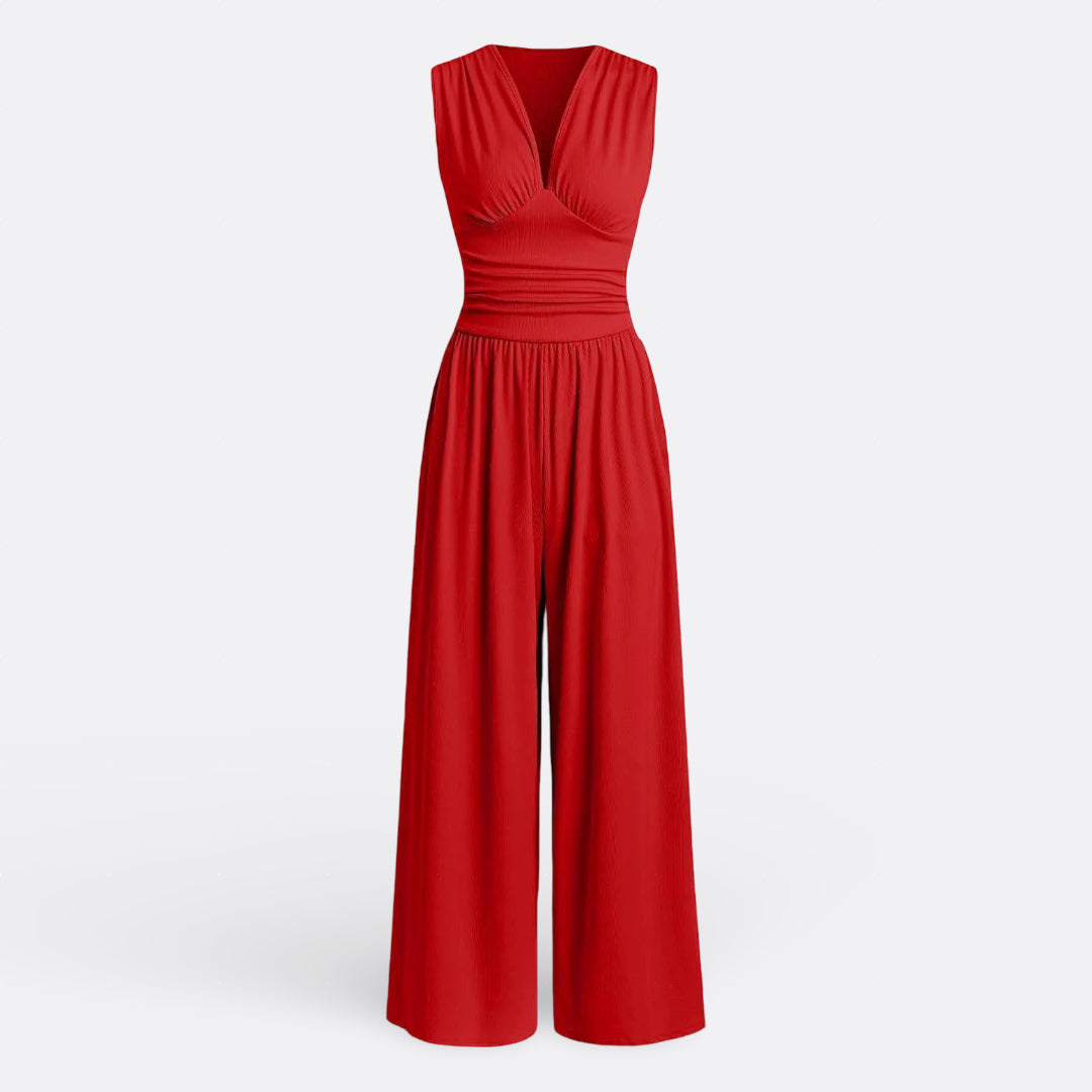 Leonor - Chic Sleeveless Jumpsuit with Wide Legs