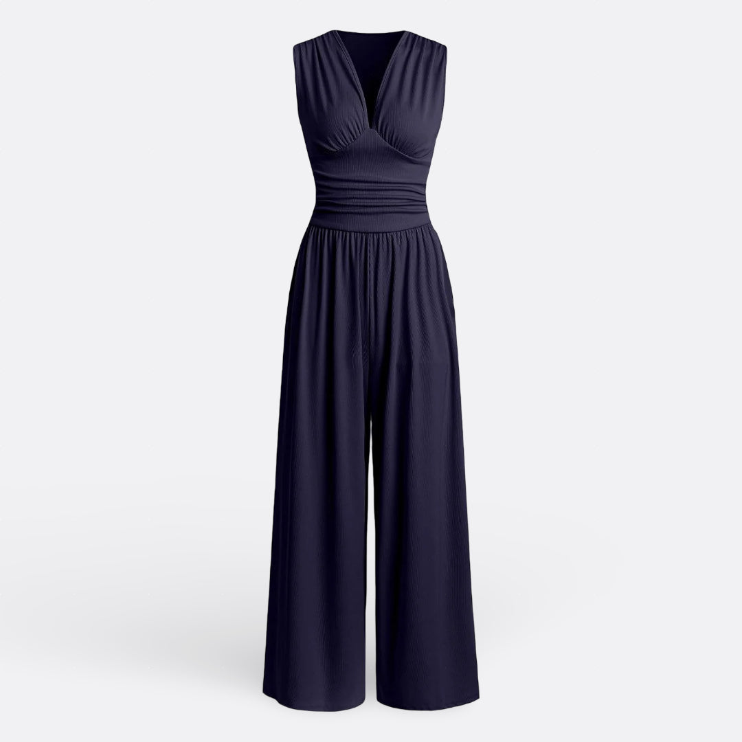 Leonor - Chic Sleeveless Jumpsuit with Wide Legs