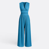 Leonor - Chic Sleeveless Jumpsuit with Wide Legs