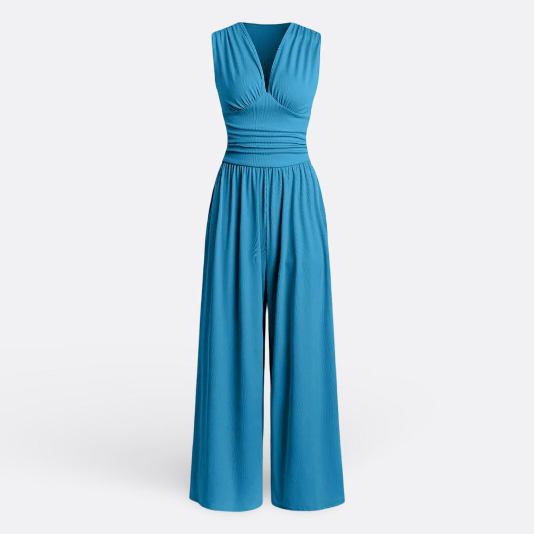 Leonor - Chic Sleeveless Jumpsuit with Wide Legs