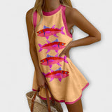 Célia - Mini Dress Sardine Print