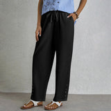 Shania - Relaxed Button Trousers