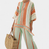 Dalila - Linen Set with Stripes