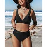 Claire | High-Waisted Solid Swimsuit