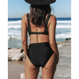 Claire | High-Waisted Solid Swimsuit