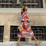 Cassandra - Vibrant Geometric Dress