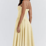 Sigrid | Sleeveless Bustier Midi Dress