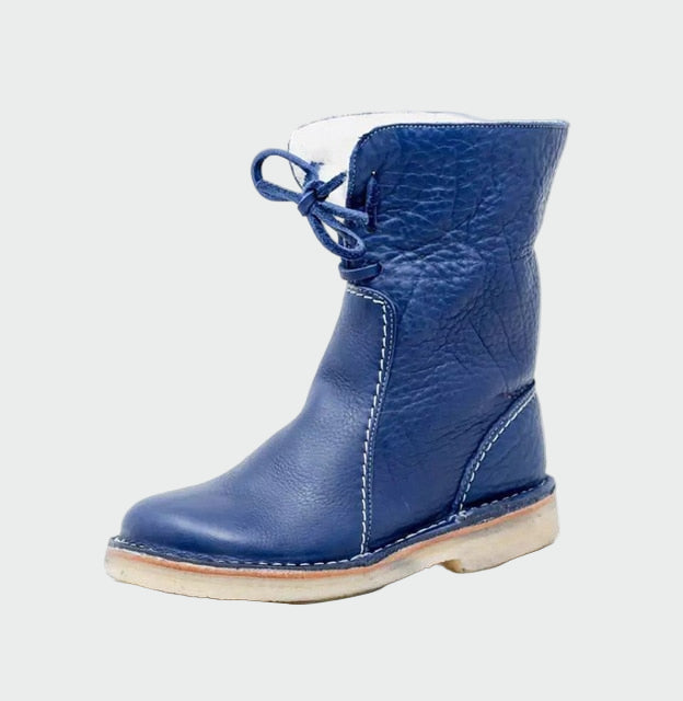 Waterproof Leather Boots for Men with Wool Lining