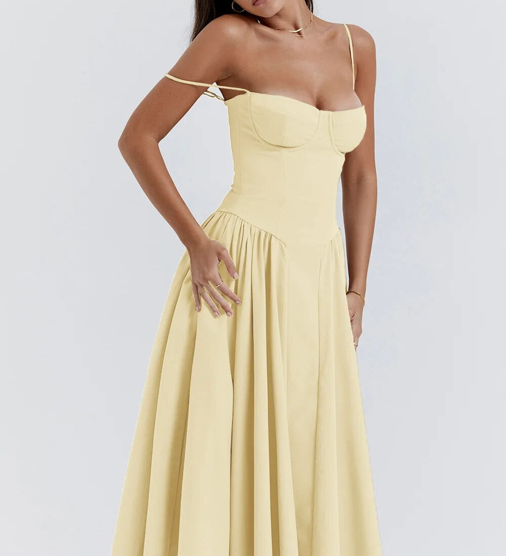 Sigrid | Sleeveless Bustier Midi Dress