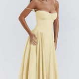 Sigrid | Sleeveless Bustier Midi Dress