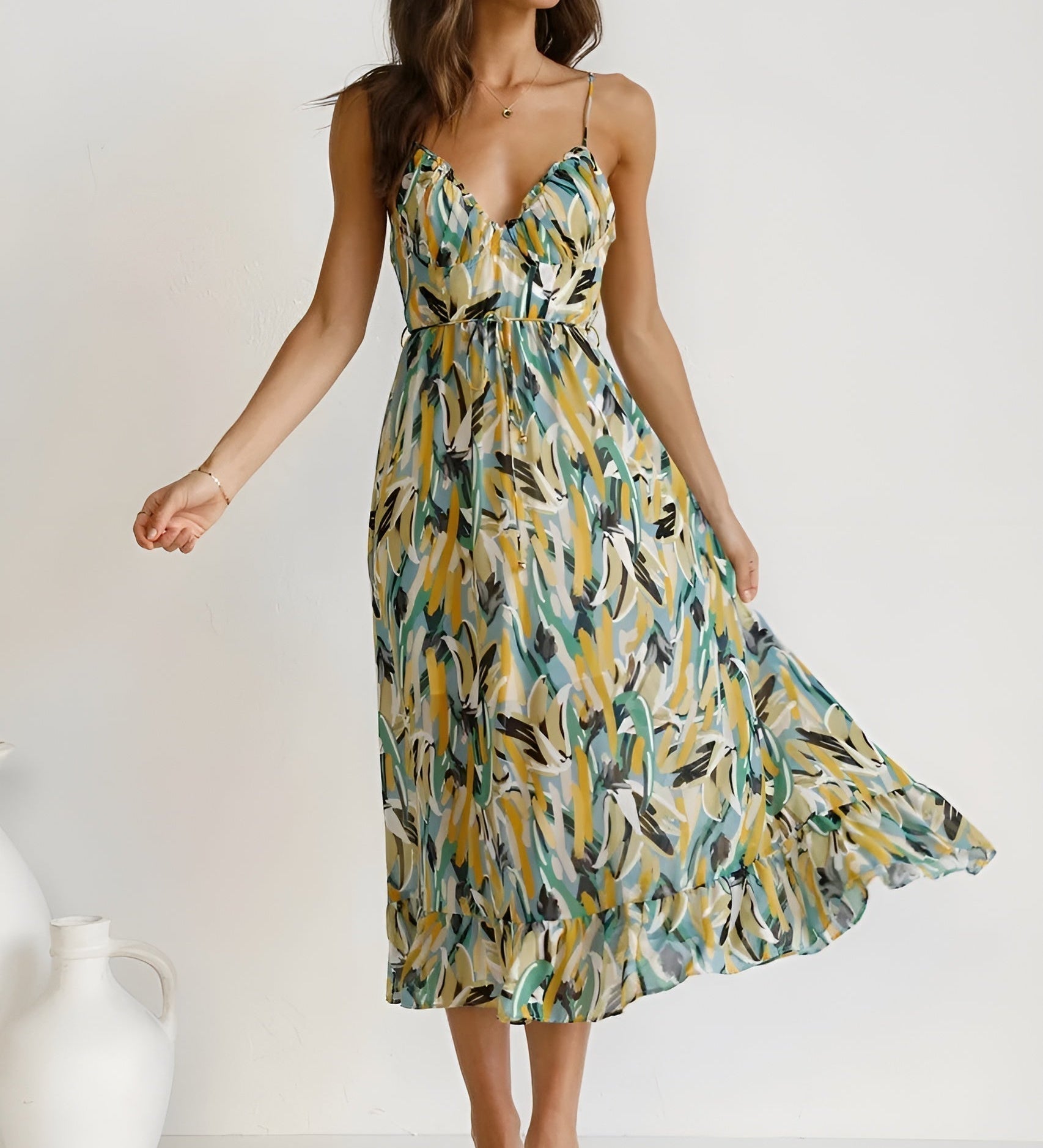 Evelina | Elegant and Colourful Dress
