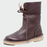 Waterproof Leather Boots for Men with Wool Lining