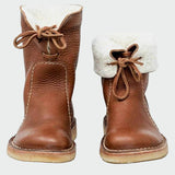 Waterproof Leather Boots for Men with Wool Lining