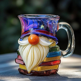 Tasse 3D artistique avec nain et livres